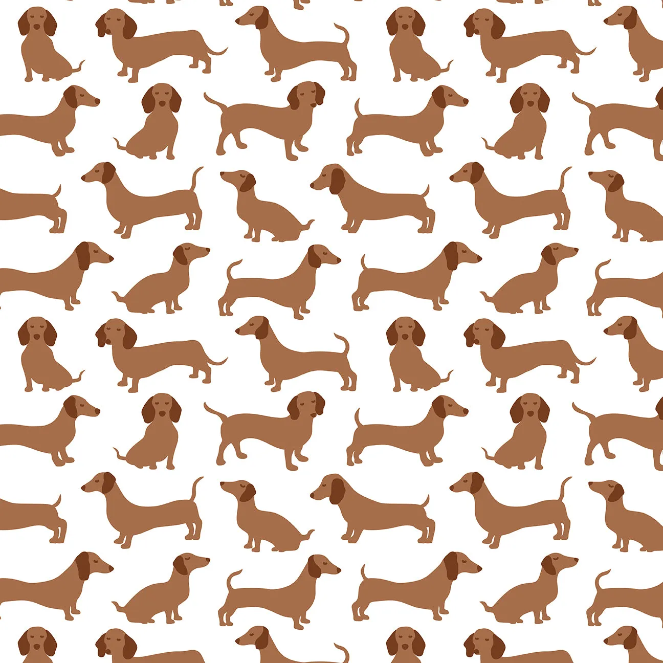 Alberta Dress - Dachshunds Brown