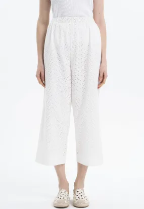 All Over Schiffli Solid Culottes