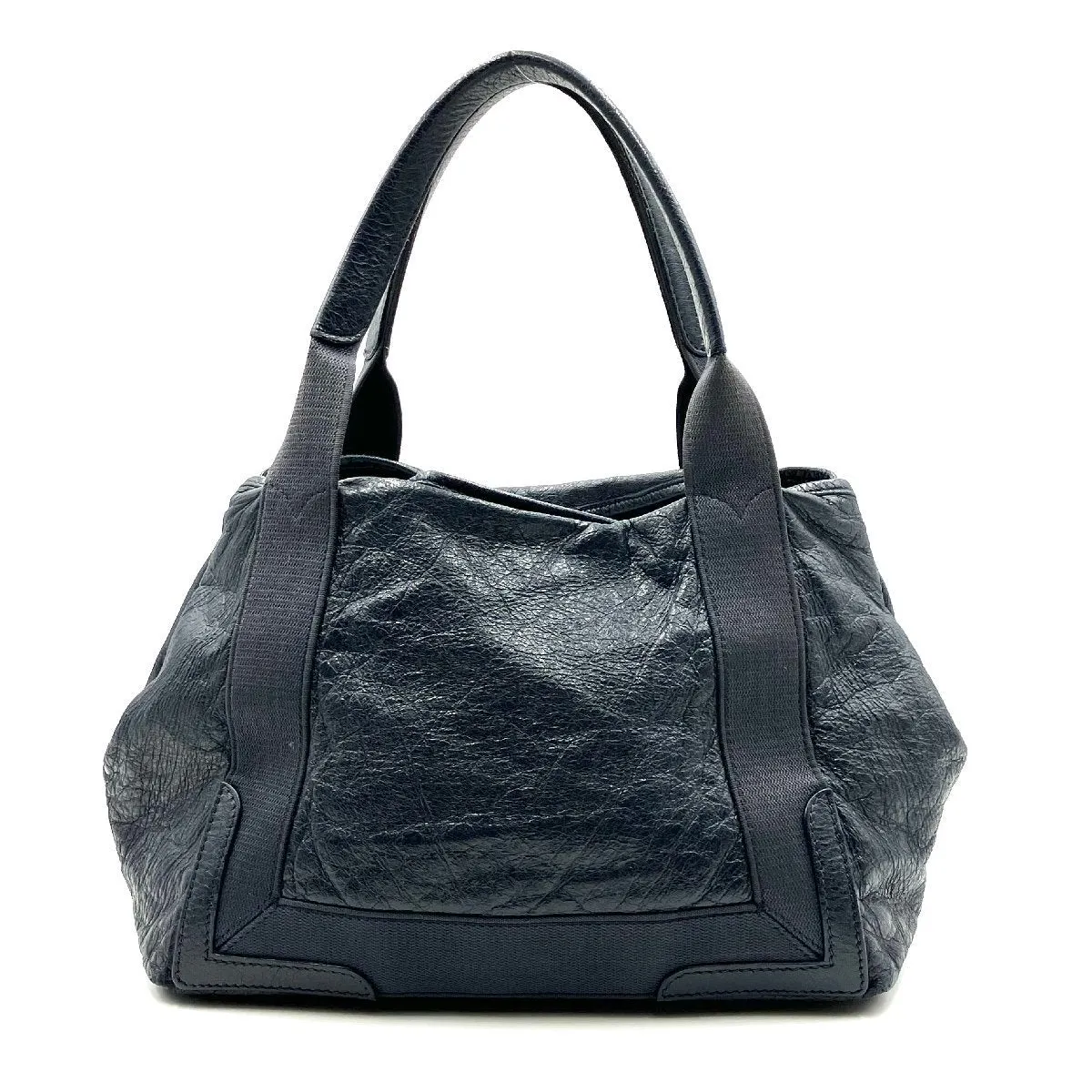 BALENCIAGA Navy Cabas Tote Bag Handbag