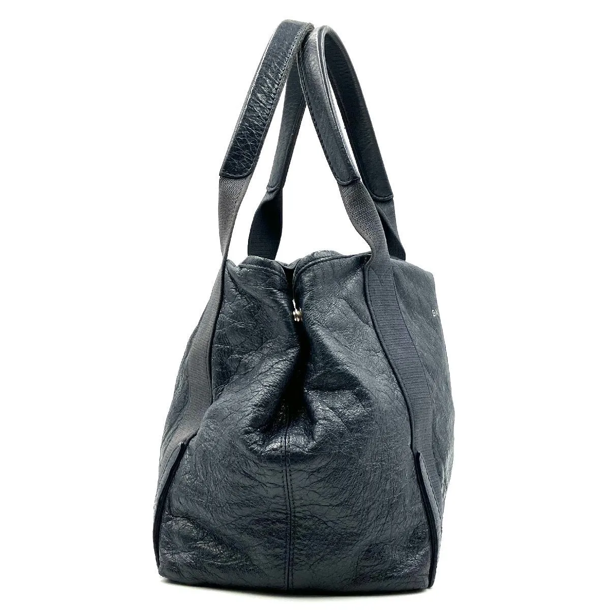 BALENCIAGA Navy Cabas Tote Bag Handbag