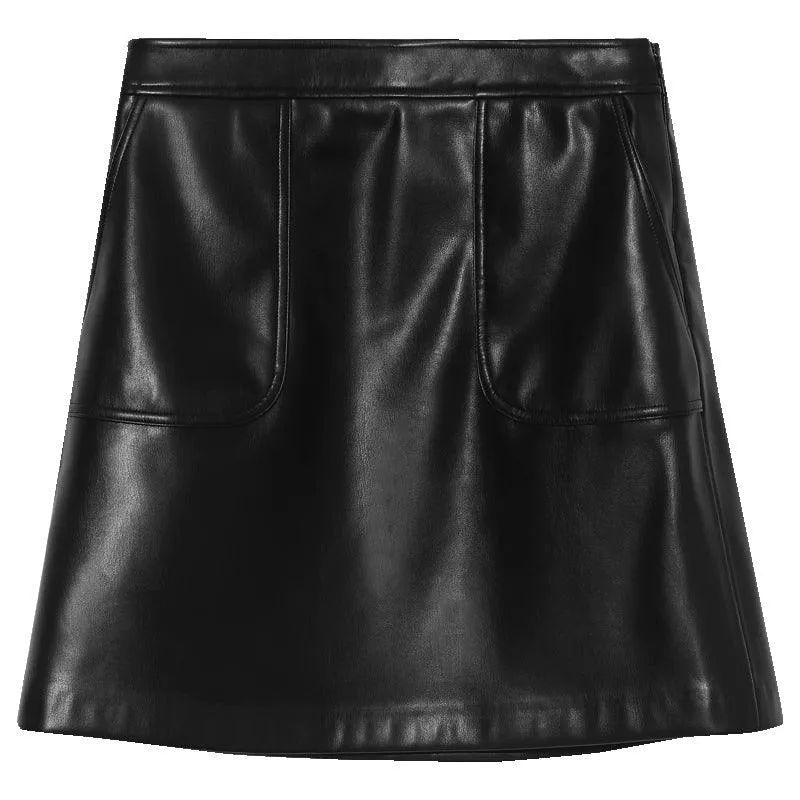 Black Leather Mini Skirt