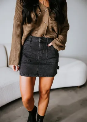 Blake Cargo Denim Mini Skirt