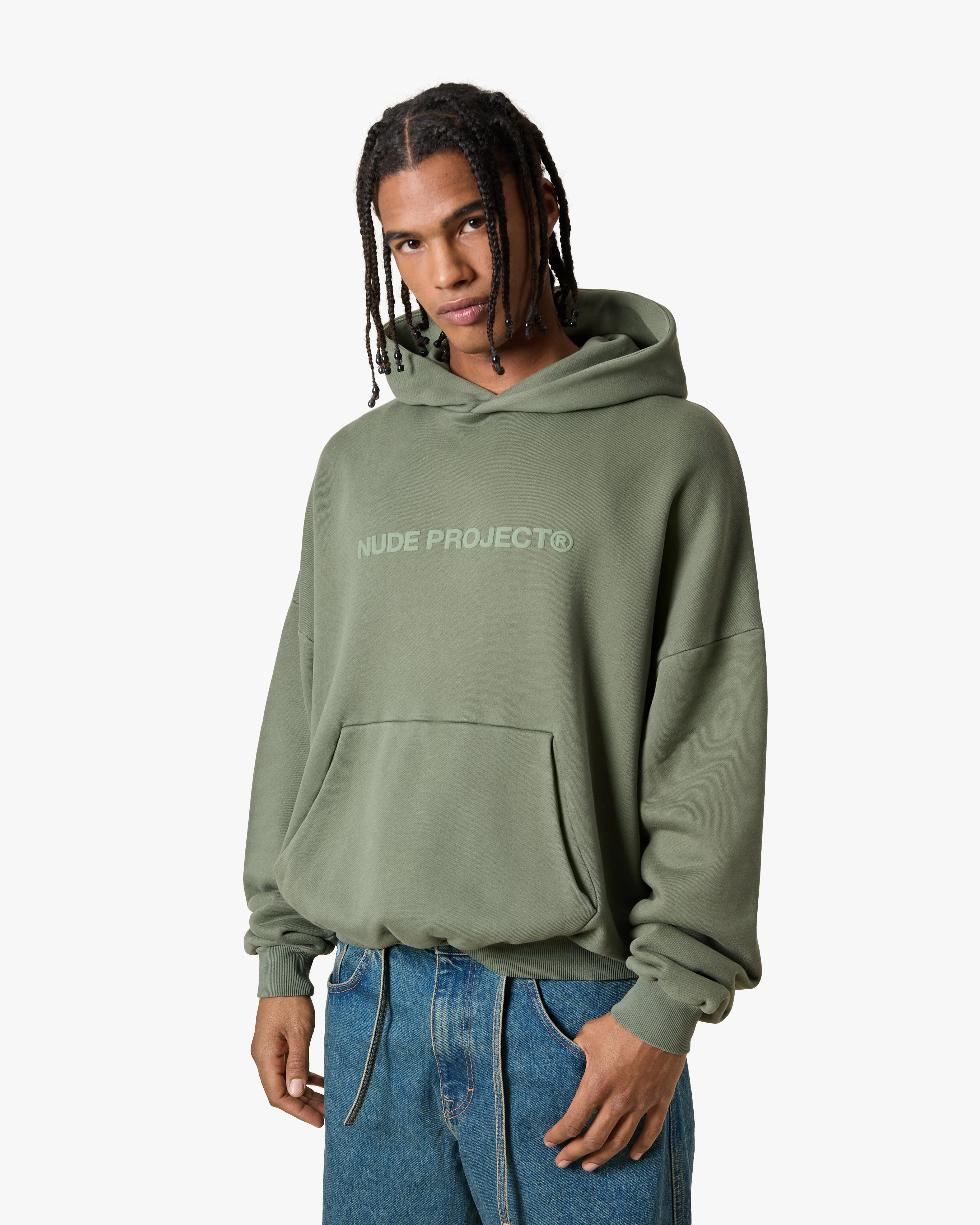 BOXY HOOD WASHED KHAKI