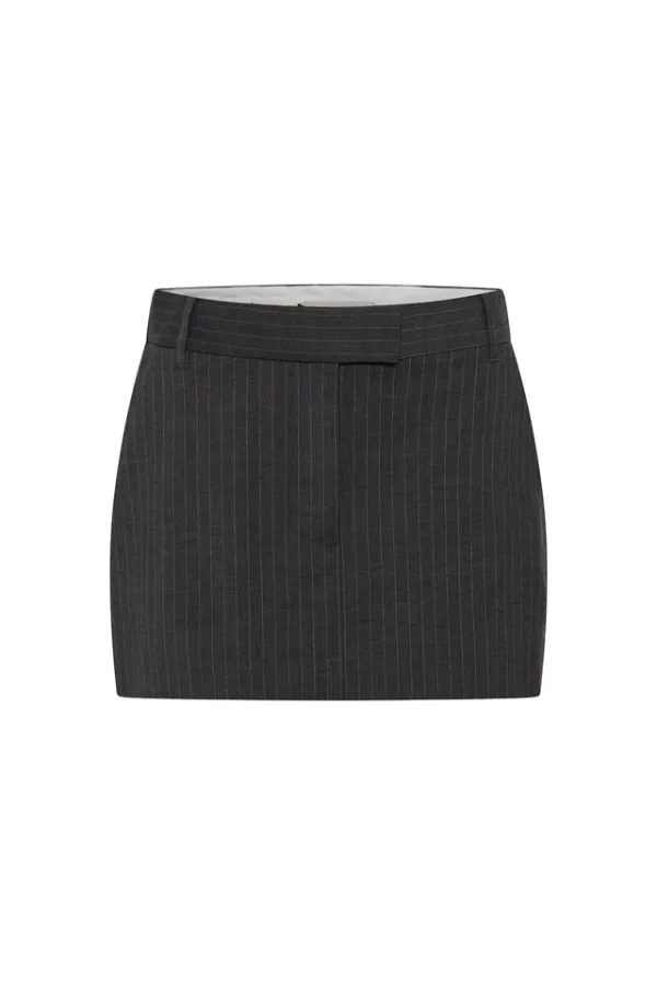 Brancusi Mini Skirt Charcoal Pinstripe