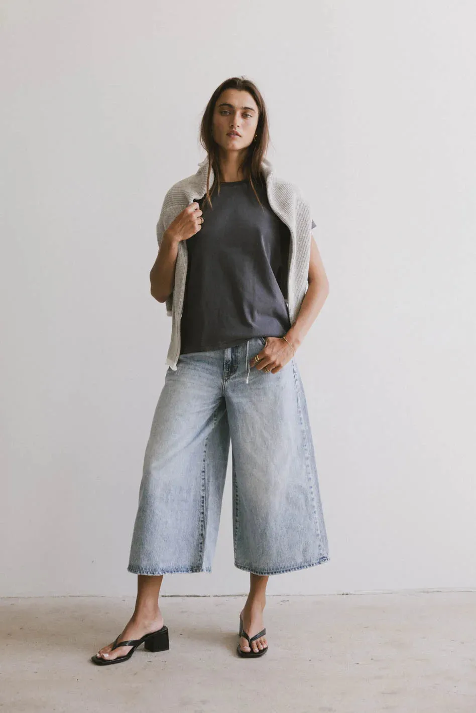 Bruce Culottes in Light Wash - FINAL SALE