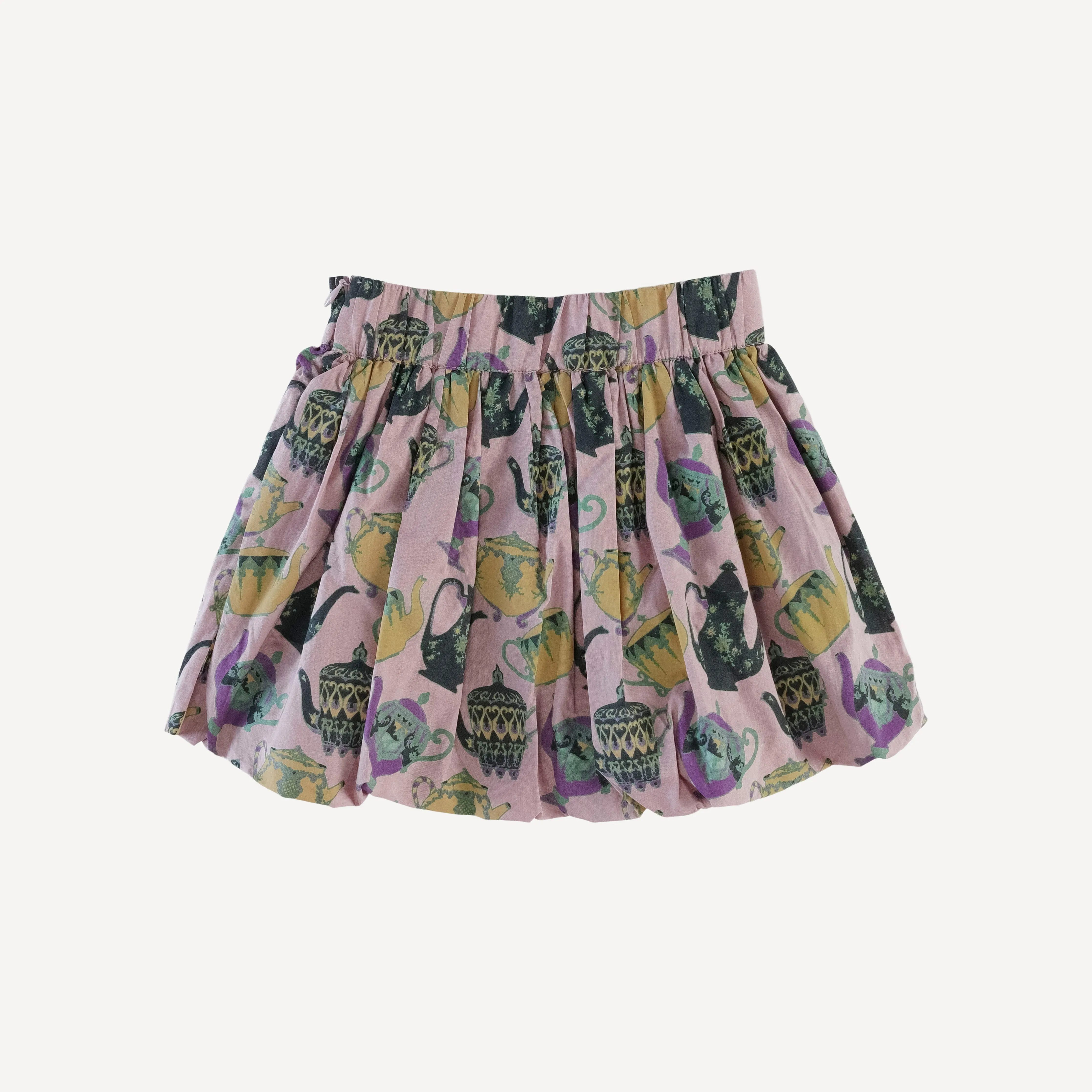 bubble skirt | mauve teapots | organic cotton woven