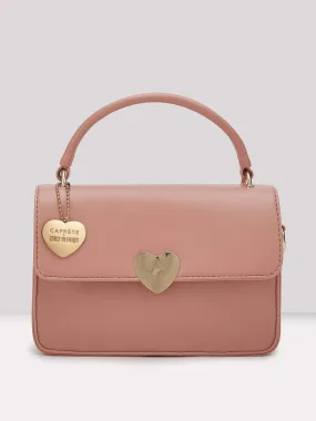 Caprese Emily In Paris Solid Medium Sling Handbag Blush