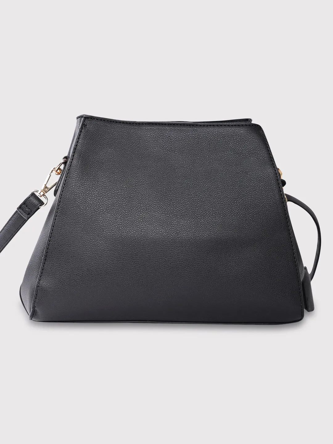 Caprese Milan Satchel Small Solid Women'S Handbag Black