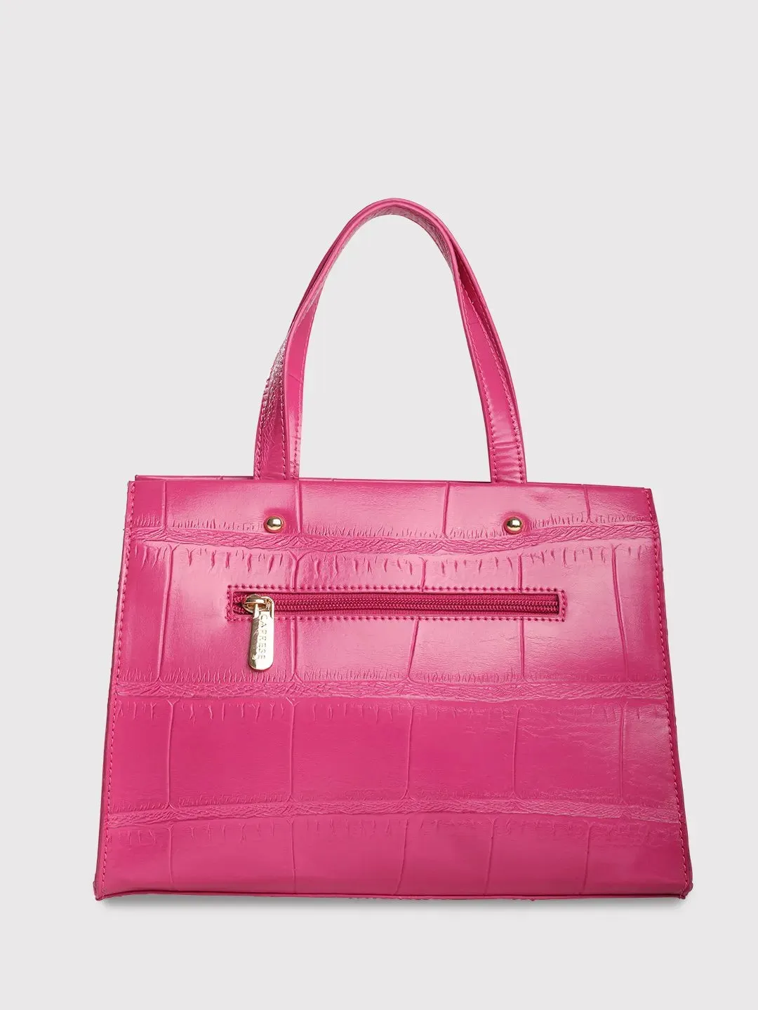 Caprese Mink Tote Small Croco Women'S Office Handbag Fuchsia