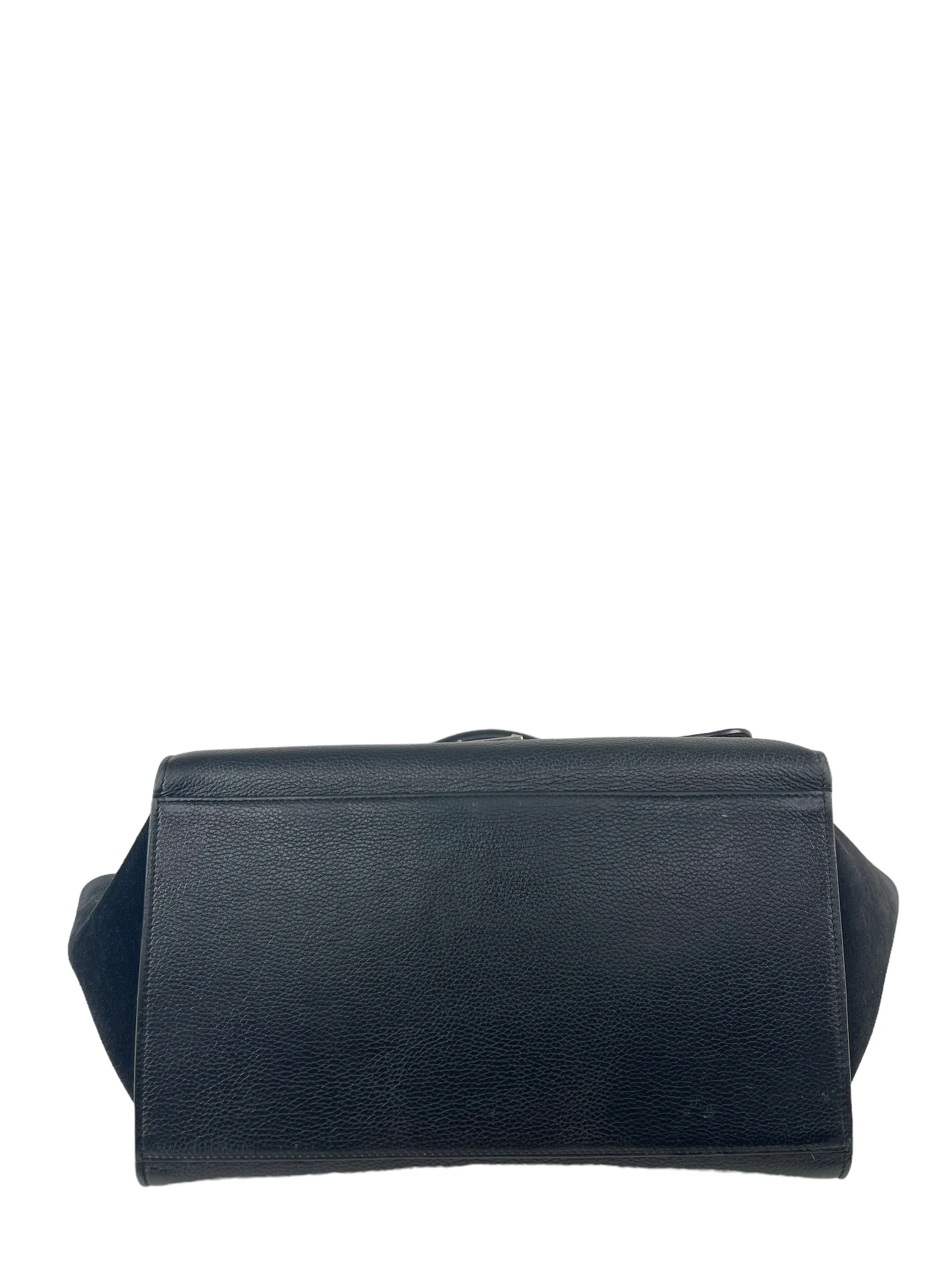 Celine Black Leather 'Trapeze' Handbag