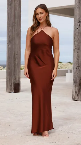 Chiara Maxi Dress - Brown