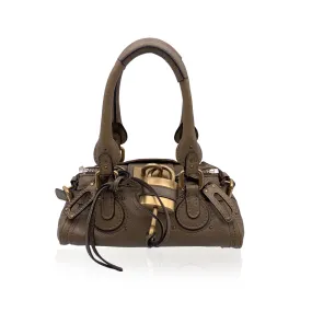 Chloe Mud Brown Leather Small Paddington Tote Bag Satchel Handbag