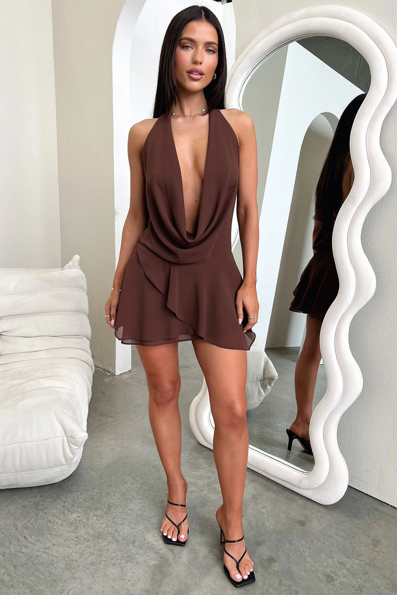 Sure! Here’s an optimized title for the e-commerce product:

Elegant Brown Cleo Dress - Stylish A-Line Design for Chic Casual Wear