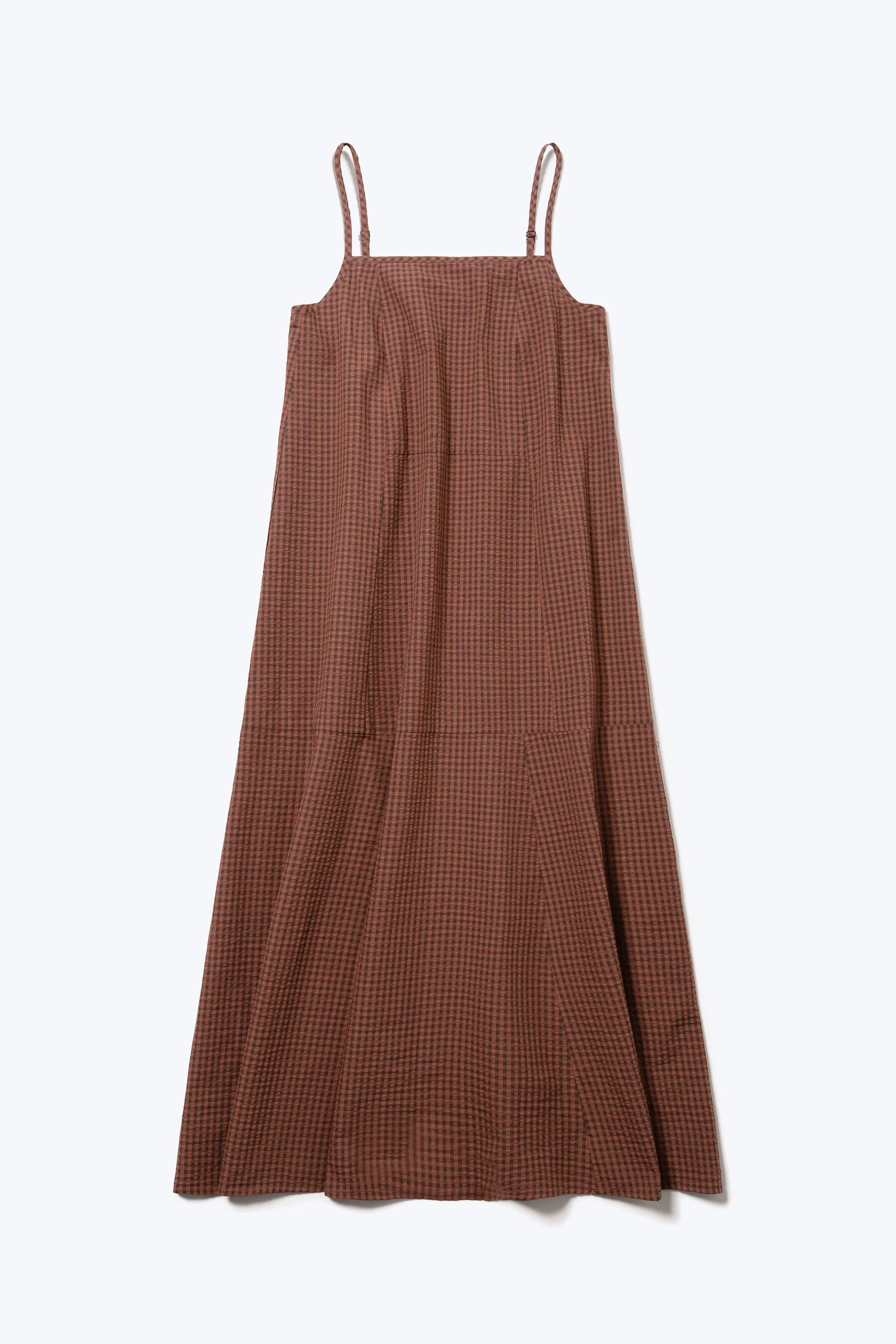 Deluge Dress Brown Gingham