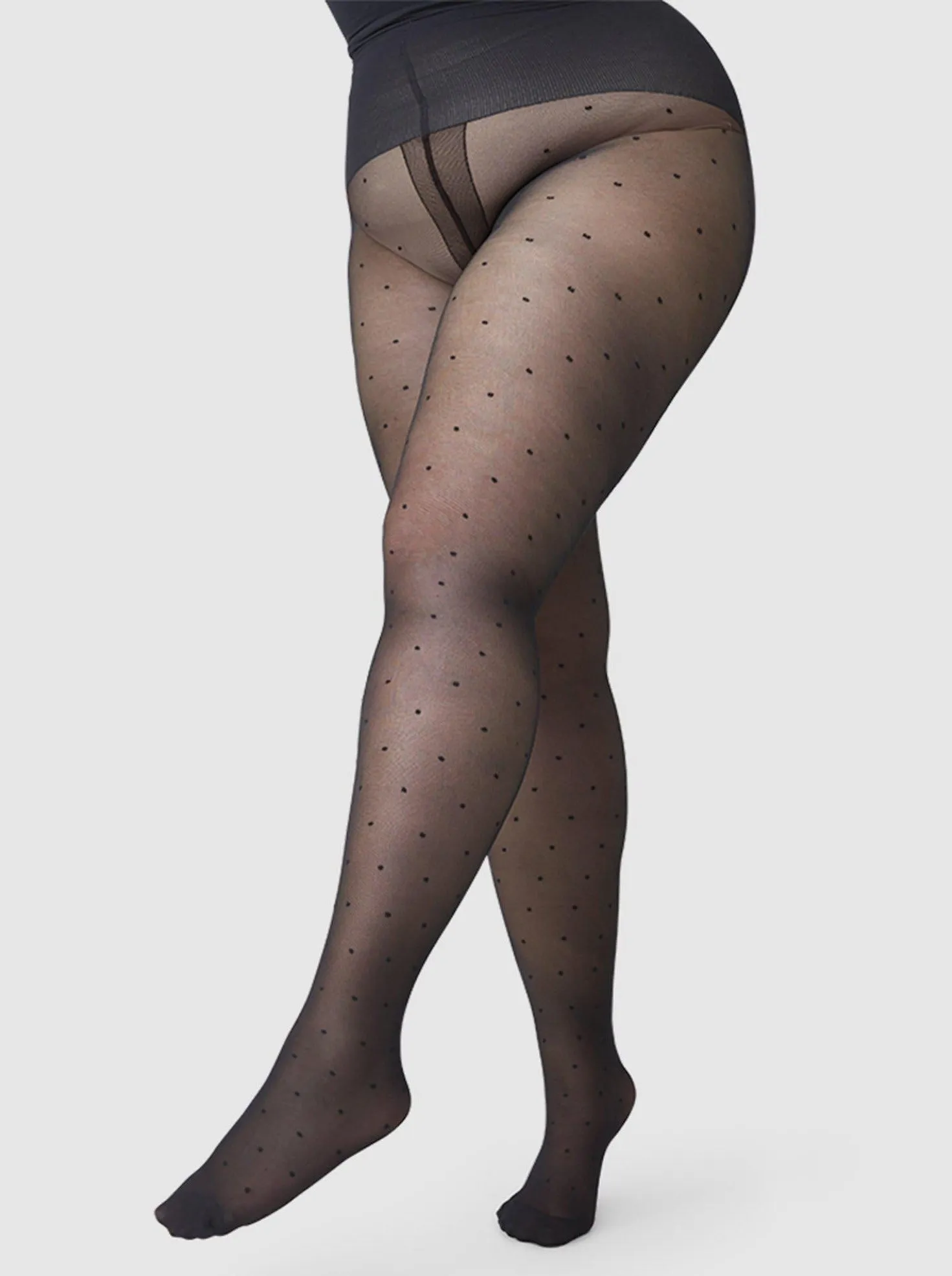 Doris Dots Tights - Black