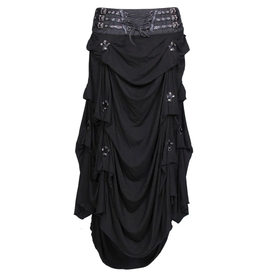 Dusky Gothic Long Knitted Skirt