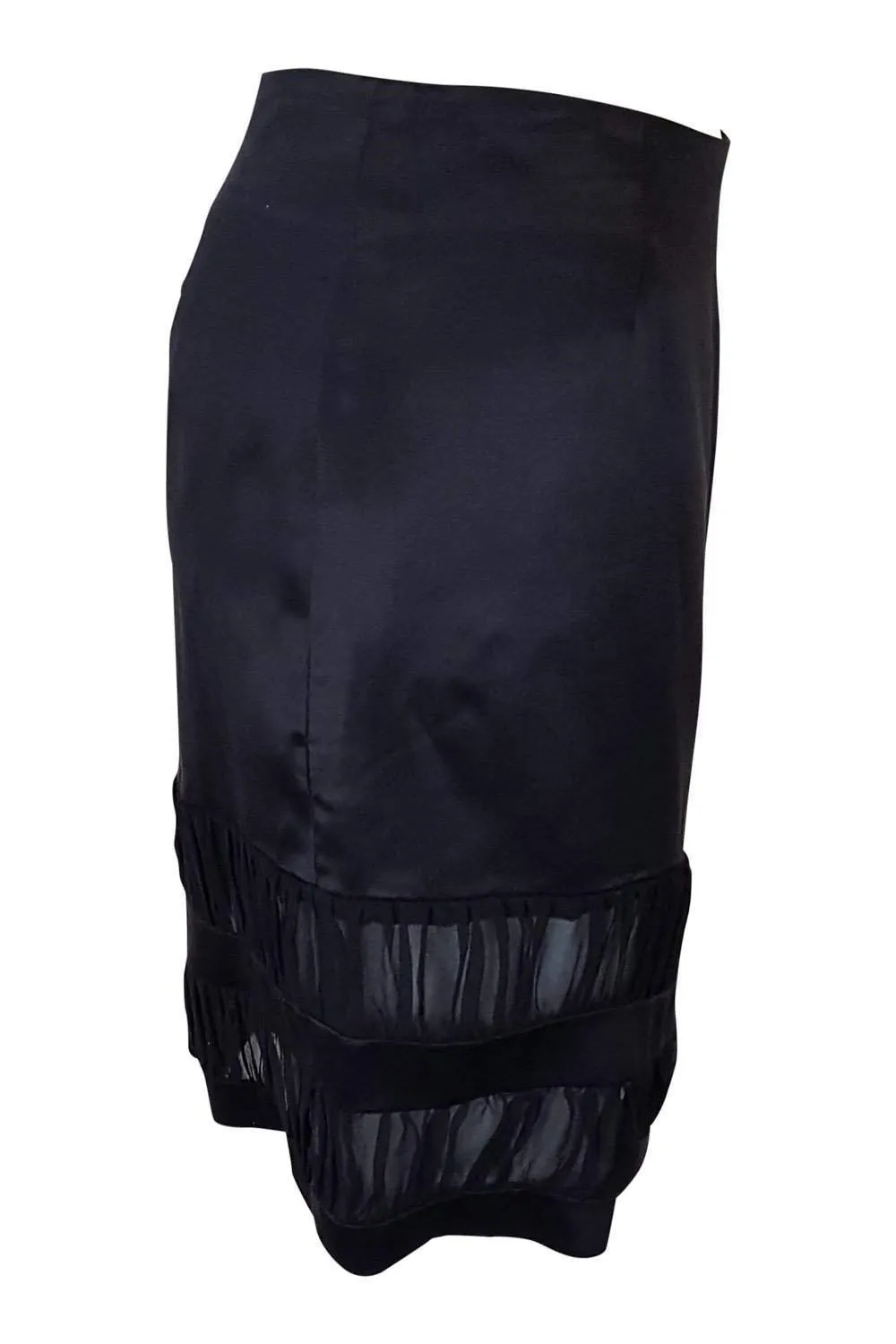 ELOISE ROSE Monaco Black Silk Mini Skirt (36)