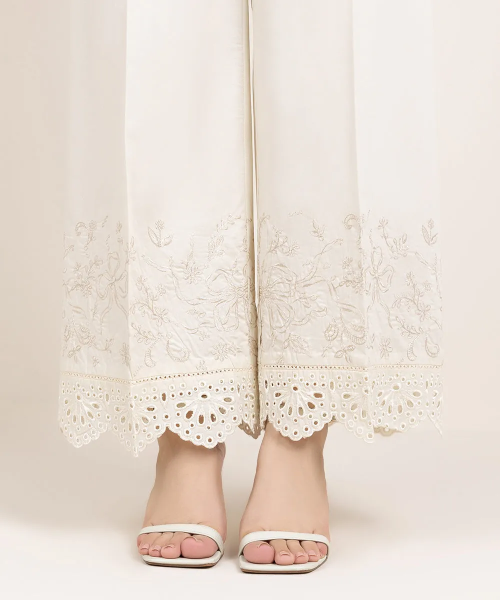 Embroidered Cambric Culottes