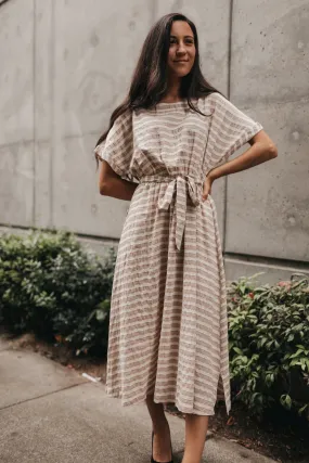 Eva Midi Dress in Khaki