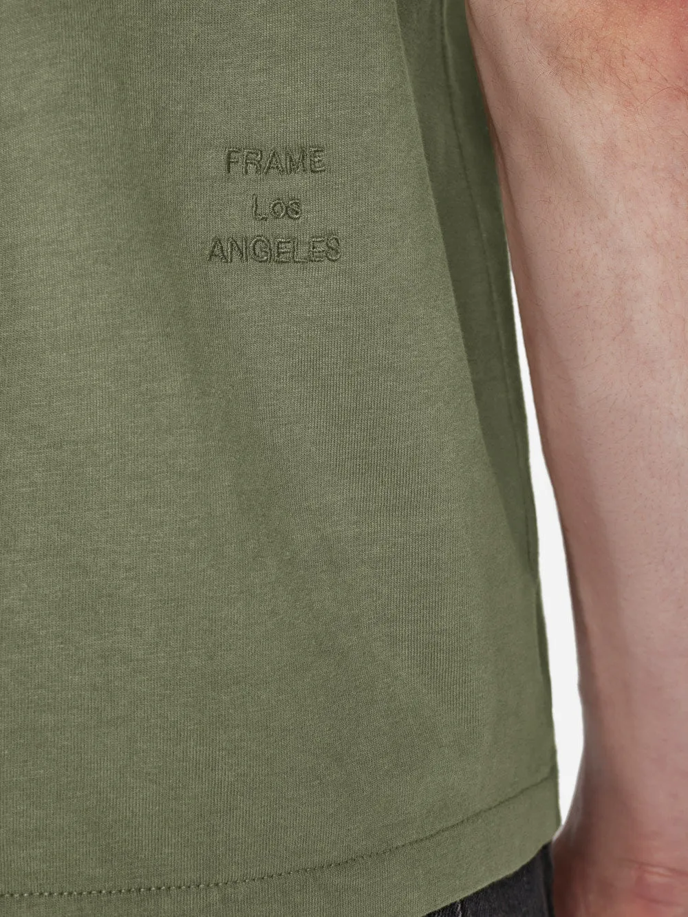 FRAME Logo Tee -- Khaki Green