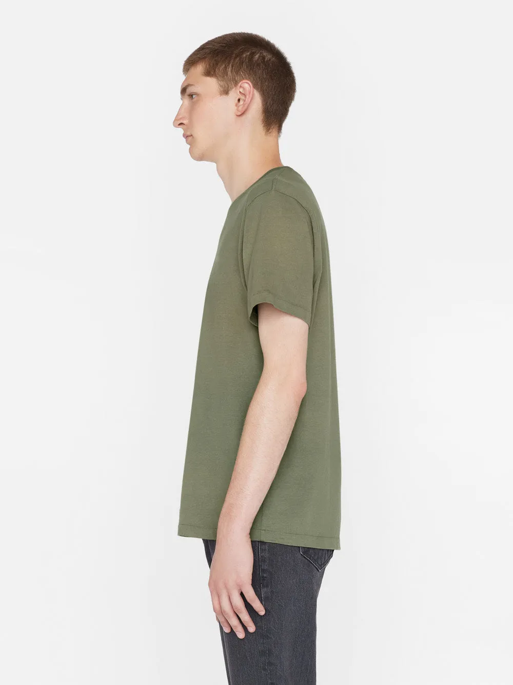 FRAME Logo Tee -- Khaki Green