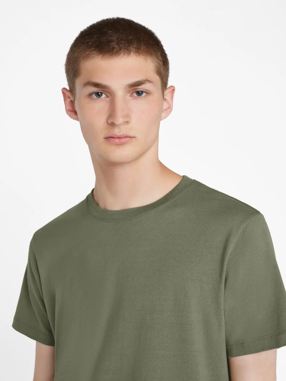 FRAME Logo Tee -- Khaki Green