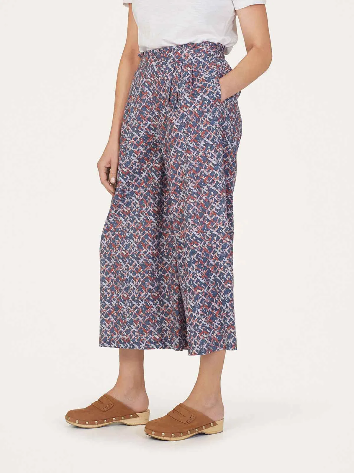 Kalina Hemp Wide Leg Culottes - Multi