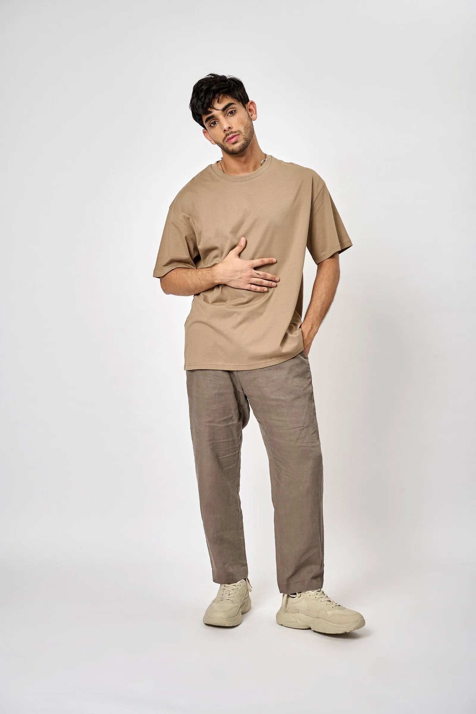 Khaki Heavyweight Oversized T-shirt