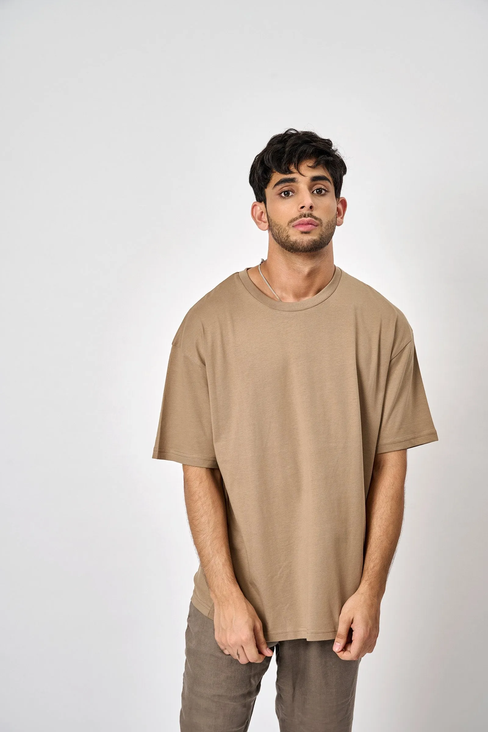 Khaki Heavyweight Oversized T-shirt