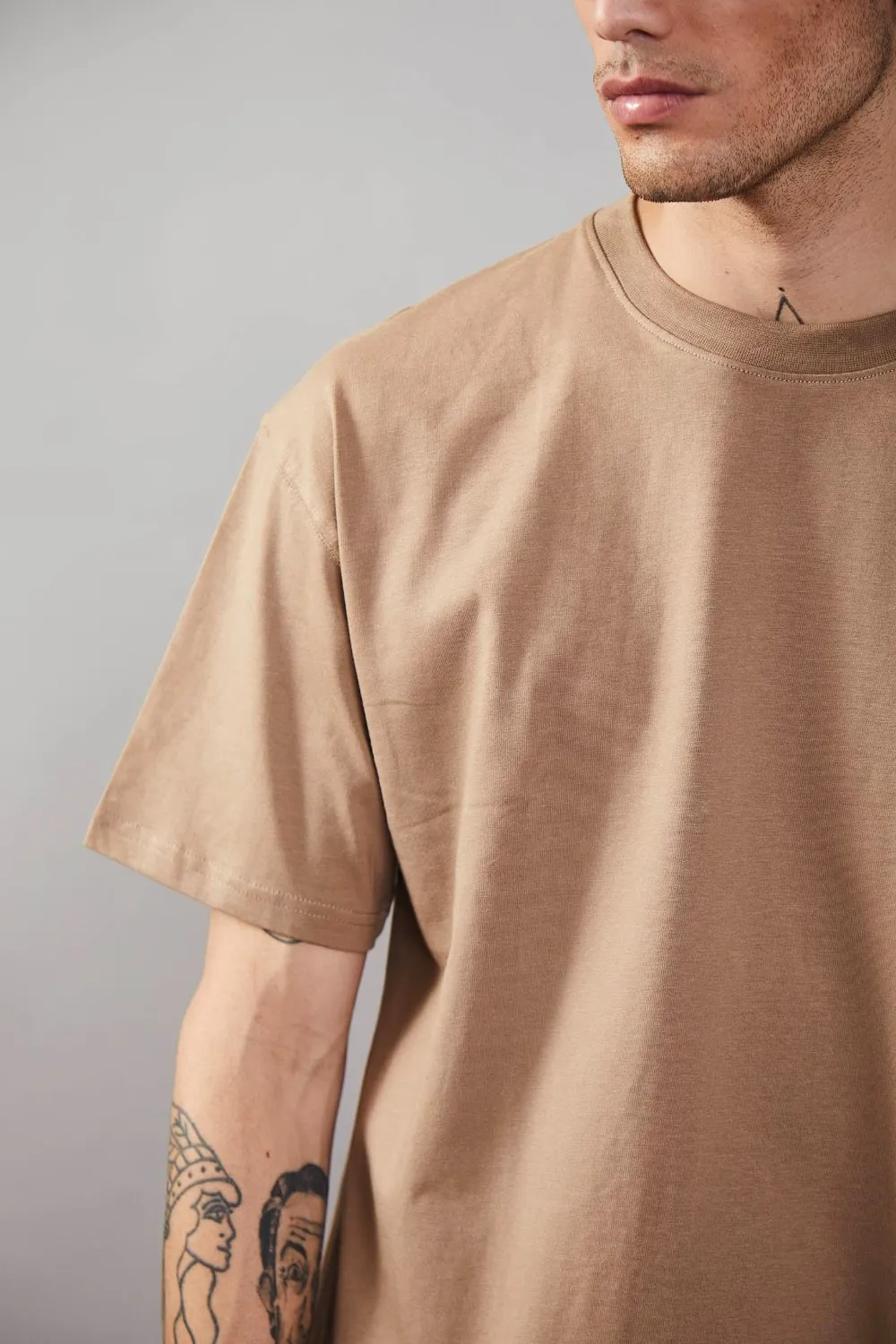 Khaki Heavyweight Oversized T-shirt