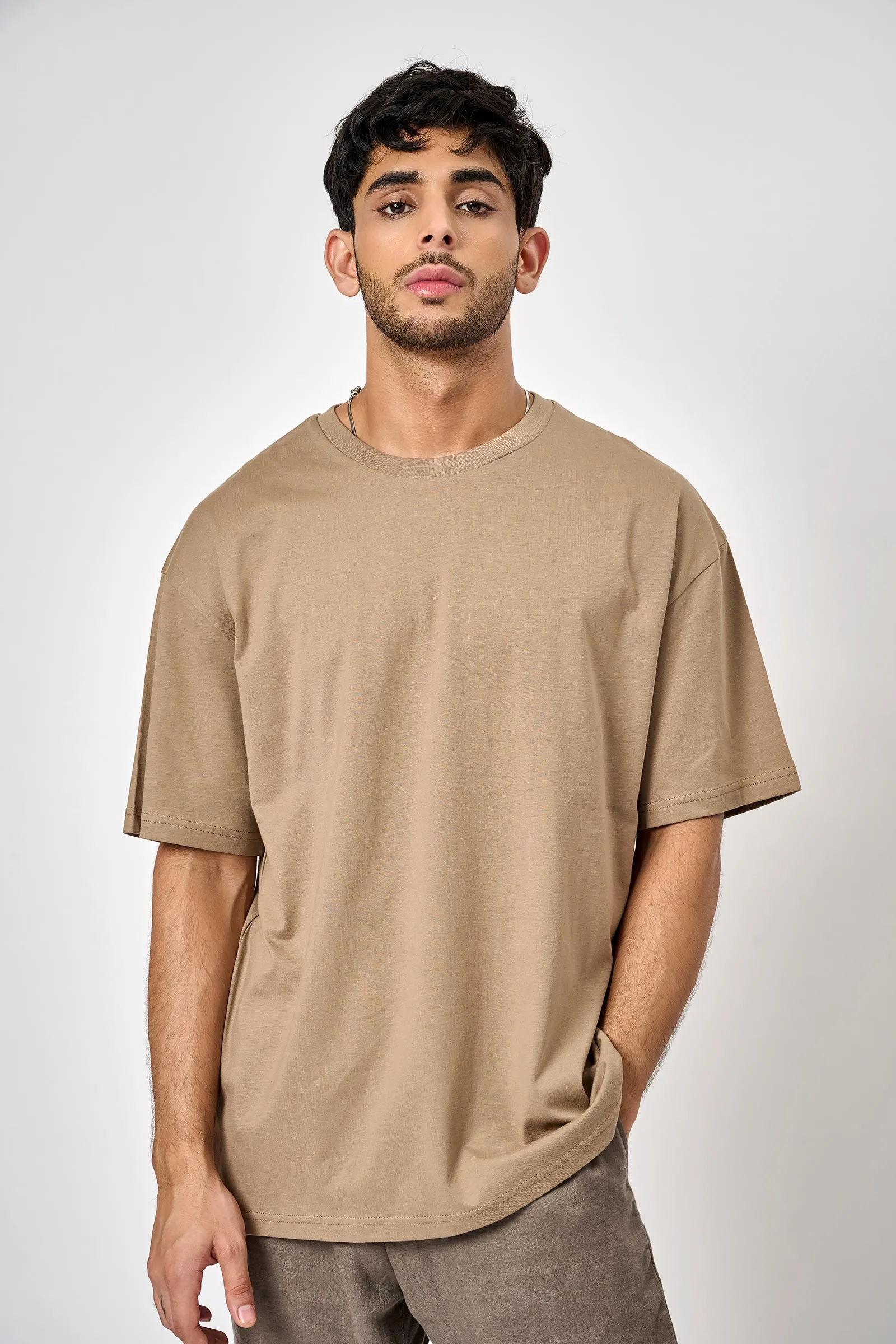 Khaki Heavyweight Oversized T-shirt