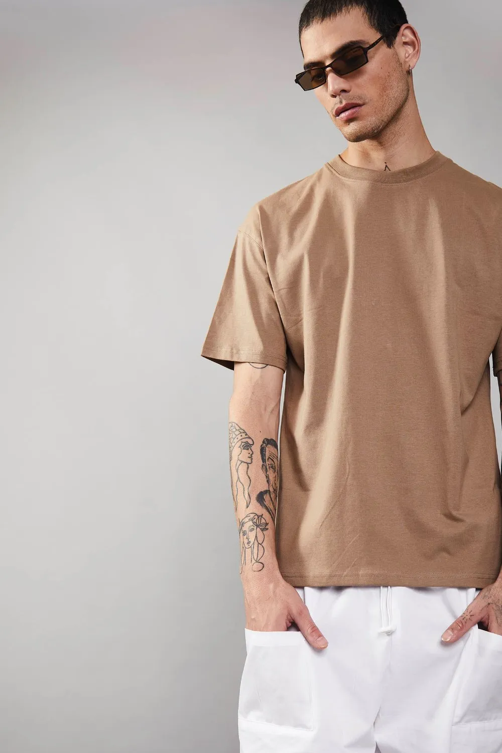 Khaki Heavyweight Oversized T-shirt