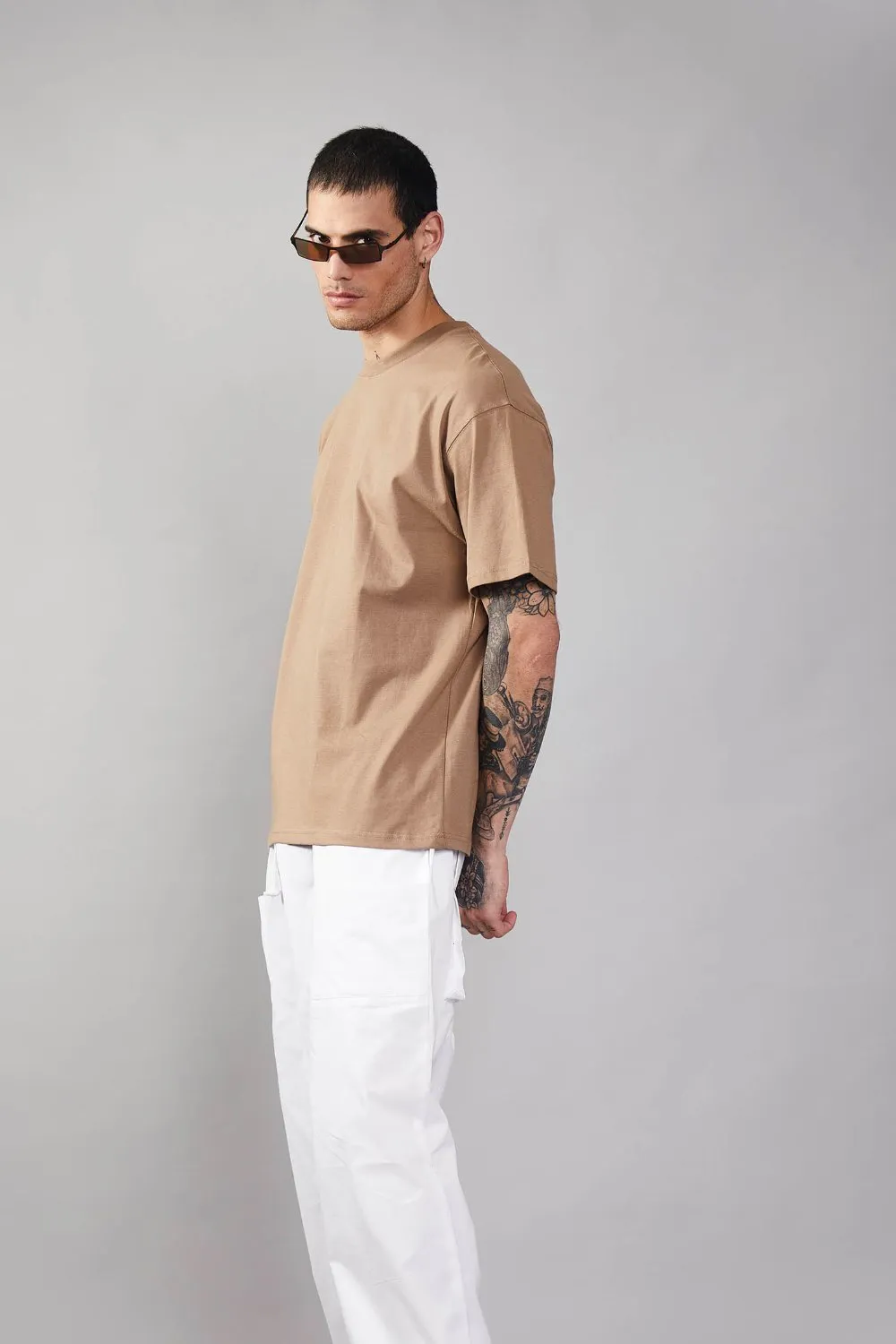 Khaki Heavyweight Oversized T-shirt