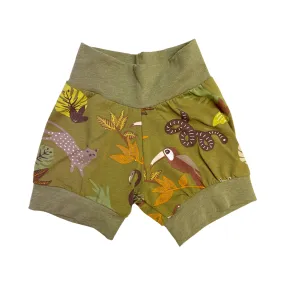 Khaki Safari Print Shorts