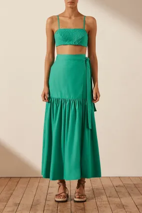 KOHALA PLEATED BRALETTE - JADE