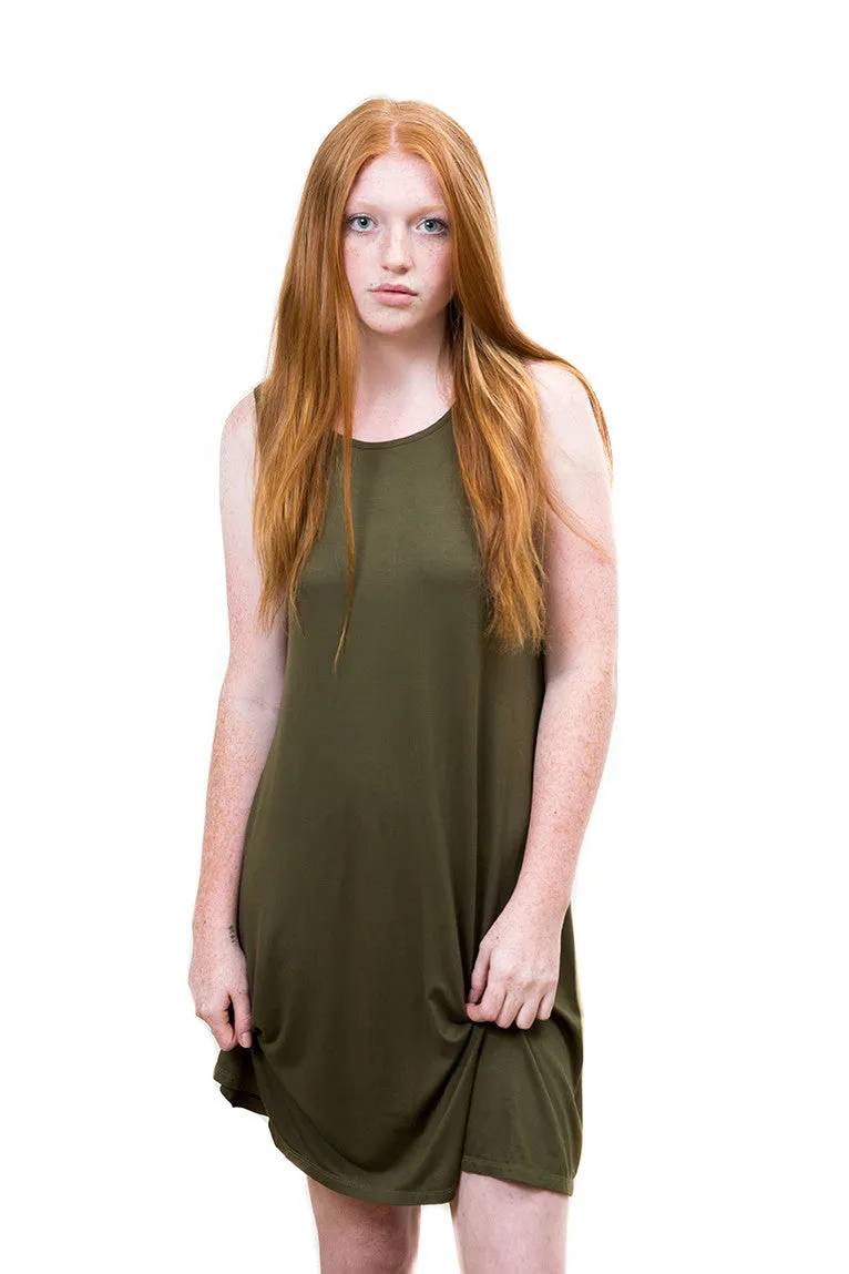 Ladies Essential Khaki Dress