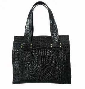 Marnie Bugs Vanessa Handbag - Faux Alligator Textured Leather