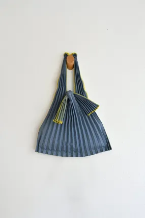 Mini Pleated Tote Bag - Khaki   Lead