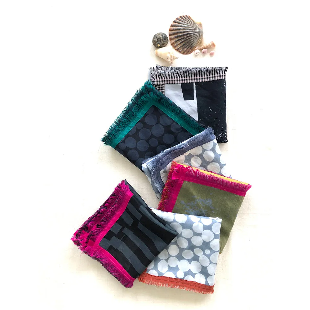 Mini square scarf | cotton silk