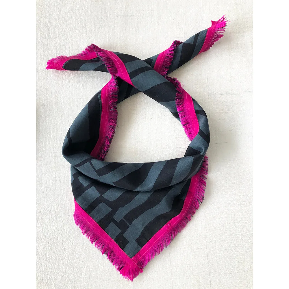 Mini square scarf | cotton silk