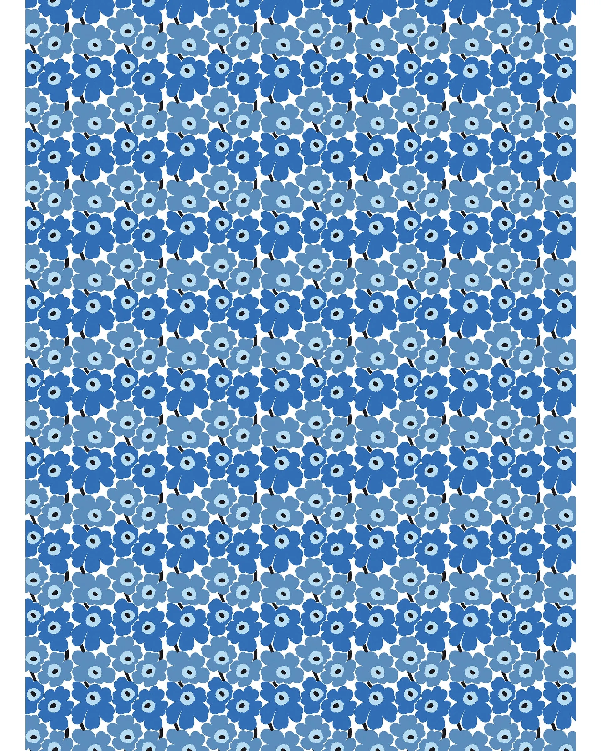 mini-unikko blue cotton fabric