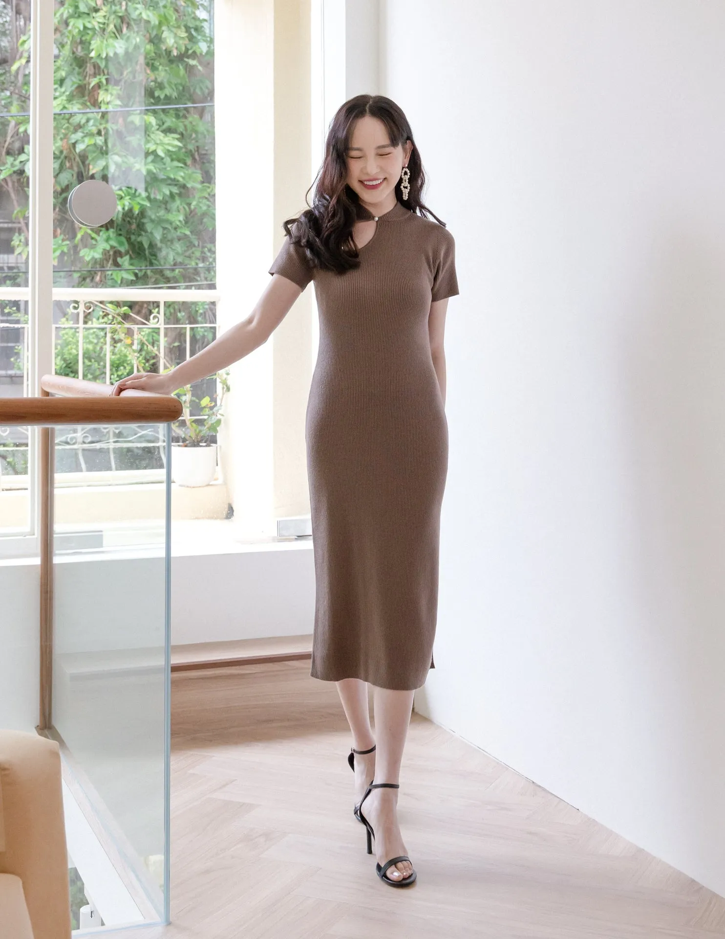 Pauline Dress in Brown