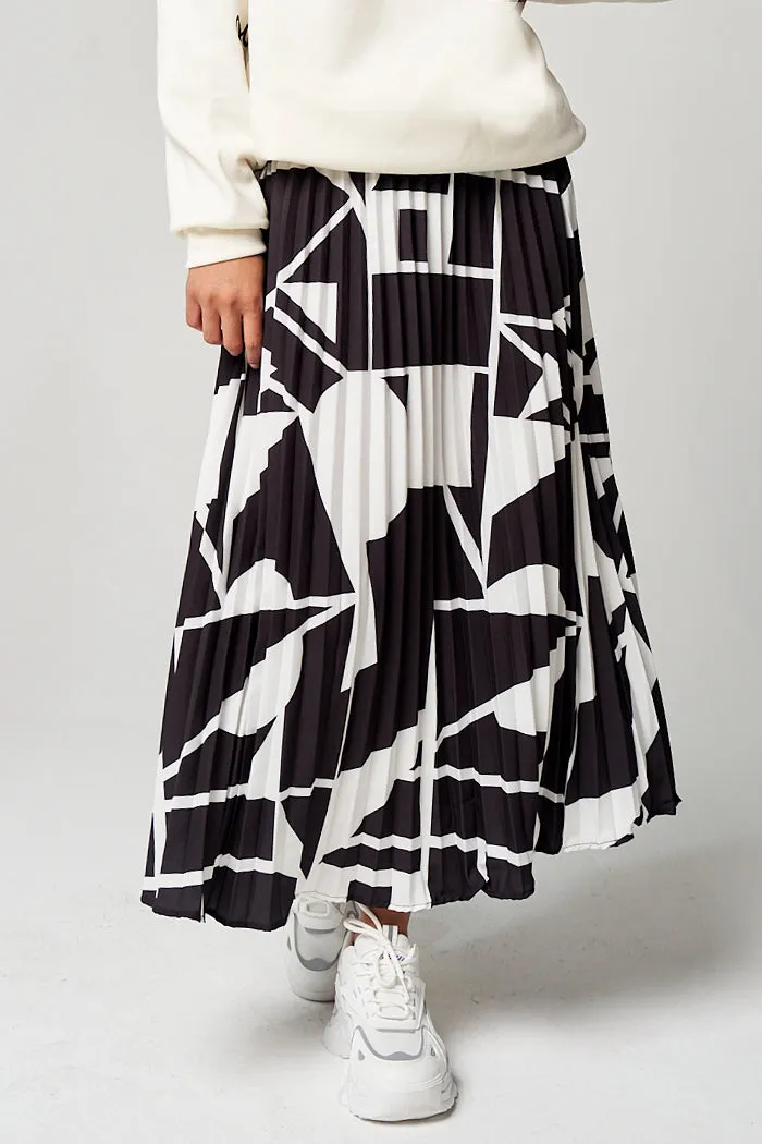 Pleated Midi Skirt