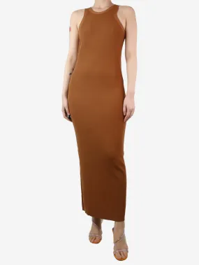 Rust brown ribbed tank dress - size L