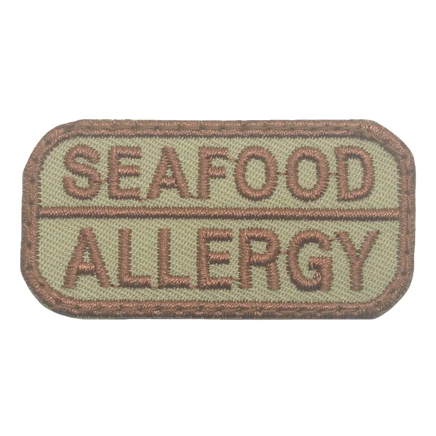 SEAFOOD ALLERGY PATCH - KHAKI