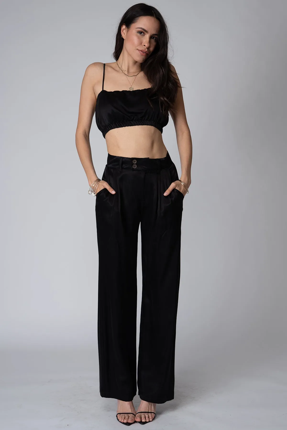 THE CUPRO SILKY PLEATED PANT