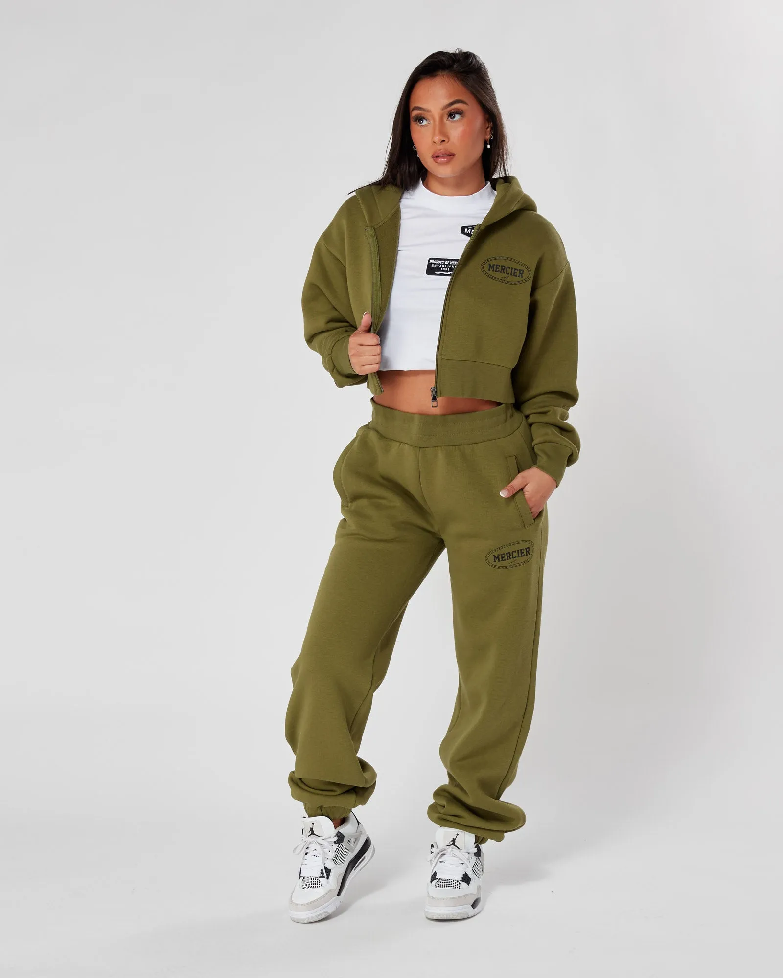 Womens Khaki Maison Joggers